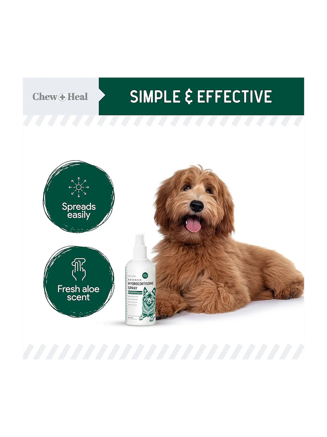 Advanced Hydrocortisone Medicated Wound Care Spray for Dogs
