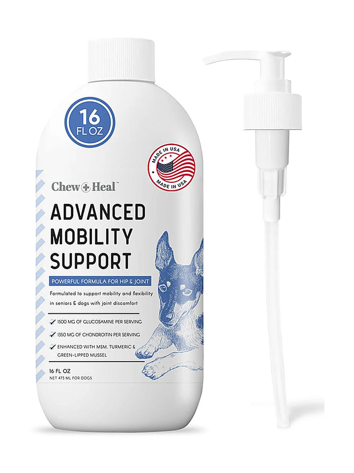 High-Potency Advanced Mobility Support Liquid Supplement for Senior Dogs