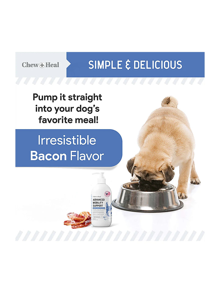 High-Potency Advanced Mobility Support Liquid Supplement for Senior Dogs