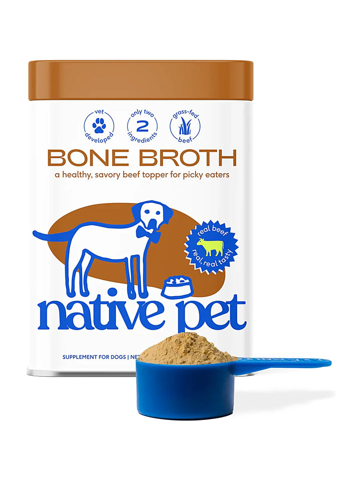 Beef Bone Broth - A healthy savory beef topper for picky eaters