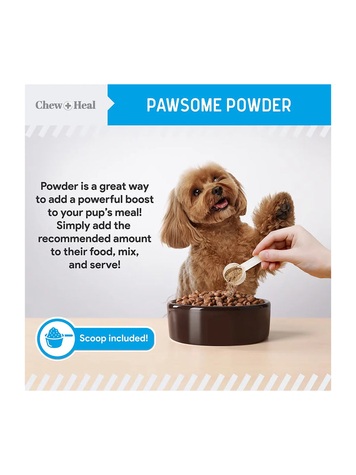 Chew + Heal Advanced Dental Support Powder with 6 Active Ingredients Dental Supplement for Dogs