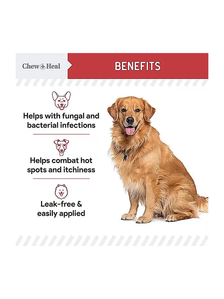 Chew + Heal Antibacterial & Antifungal Chlorhexidine & Ketoconazole Dog & Cat Grooming Wipes