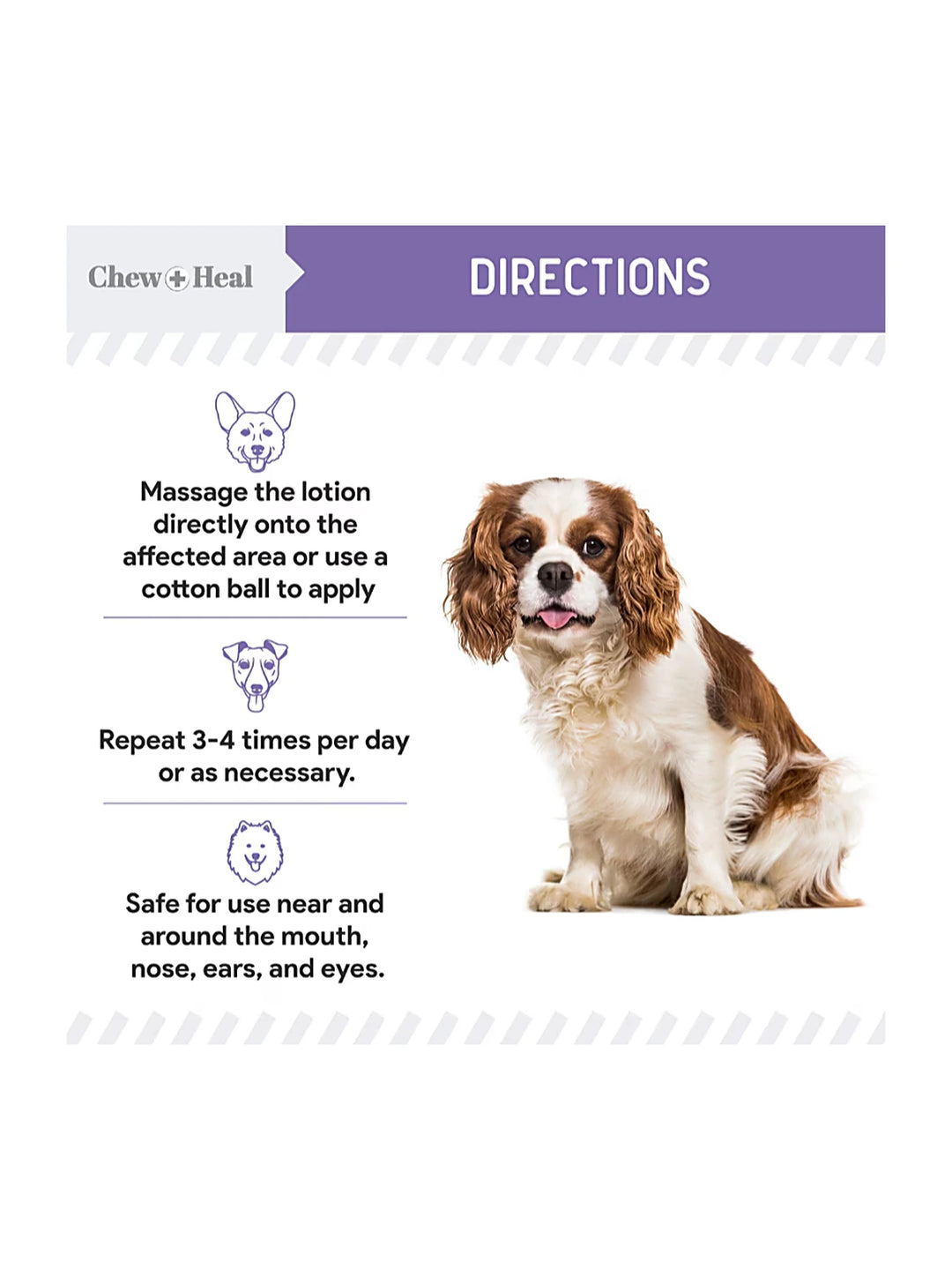 Chew + Heal Antimicrobial Hot Spots & Skin Infection Hypochlorous Acid Lotion for Dogs & Cats Wound Care