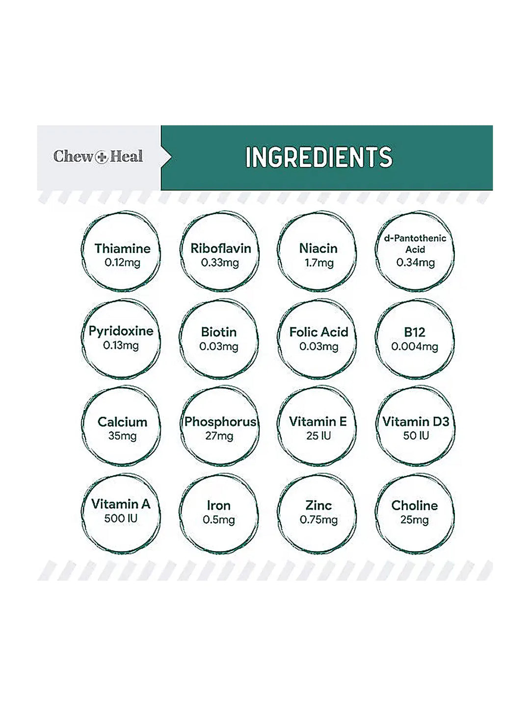 Chew + Heal Essential 12-in-1 Multivitamin Soft Chews for Dogs