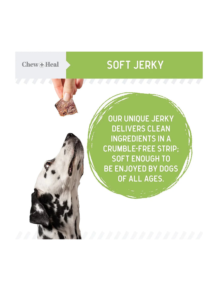 Chew + Heal Limited Ingredient Low Calorie Fruit & Veggie Superfoods Soft Jerky Dog Treats