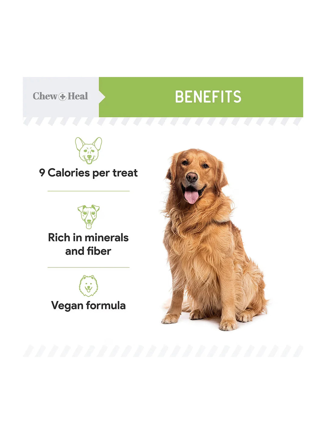 Chew + Heal Limited Ingredient Low Calorie Fruit & Veggie Superfoods Soft Jerky Dog Treats