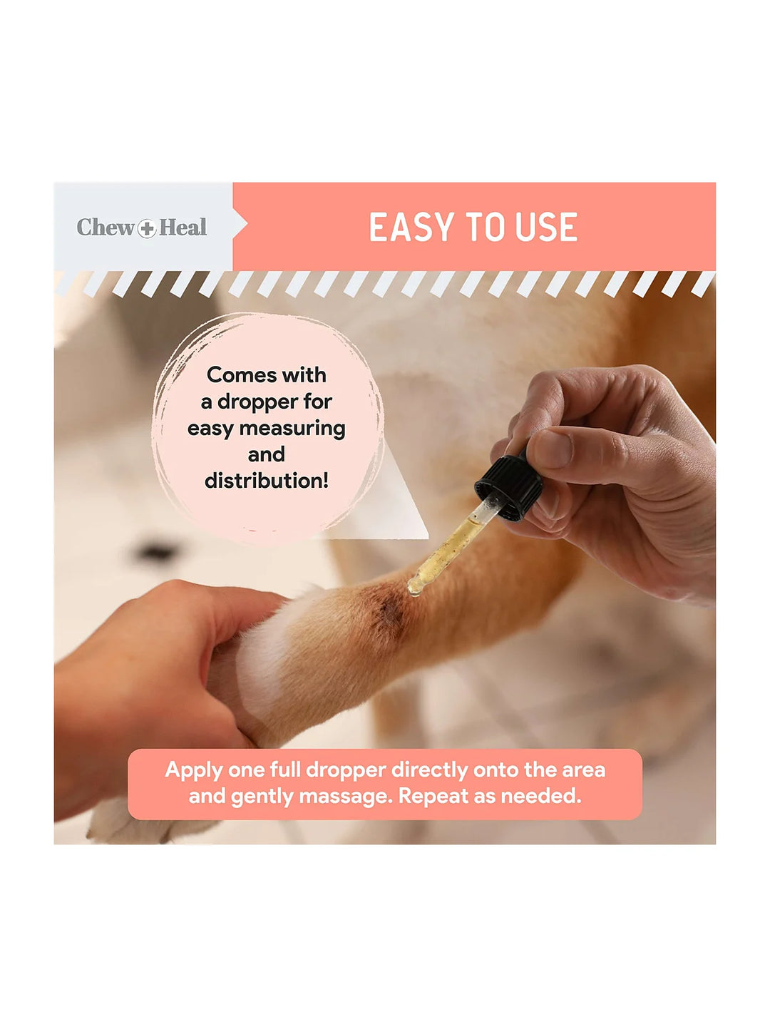 Chew + Heal Natural Hot Spot Relief Topical Liquid for Dogs, 2-fl oz bottle