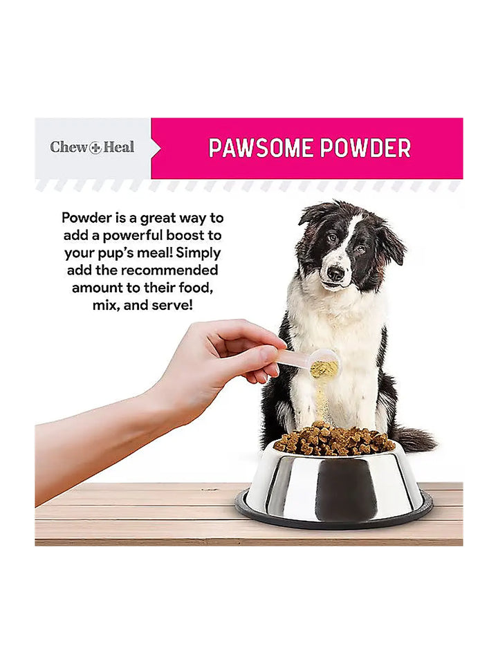 Chew + Heal Omega Skin + Coat with Flaxseed, Kelp & Omegas Powder Supplement for Dogs
