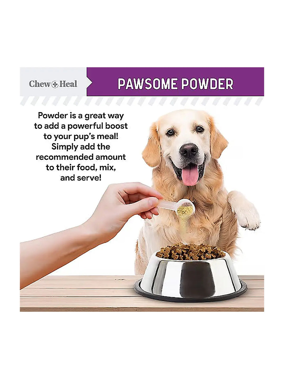 Chew + Heal Stop The Scoot Anal Glands Powder Supplement for Dogs- Powder