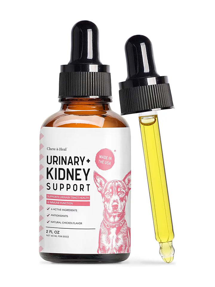 Chew + Heal Urinary + Kidney Tincture Supplement for Dogs, 2-fl oz bottle