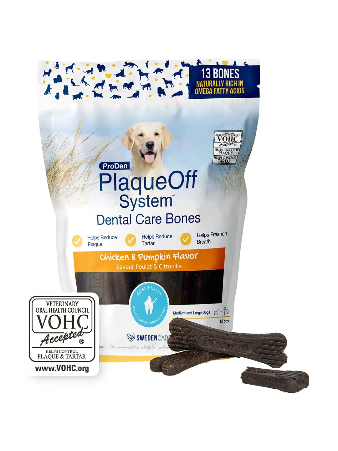 Dental Care Bones - Chicken and Pumpkin Flavor