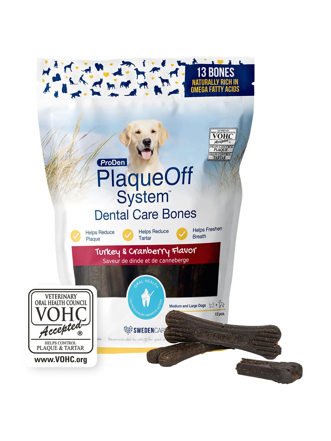 Dental Care Bones - Turkey and Cranberry Flavor