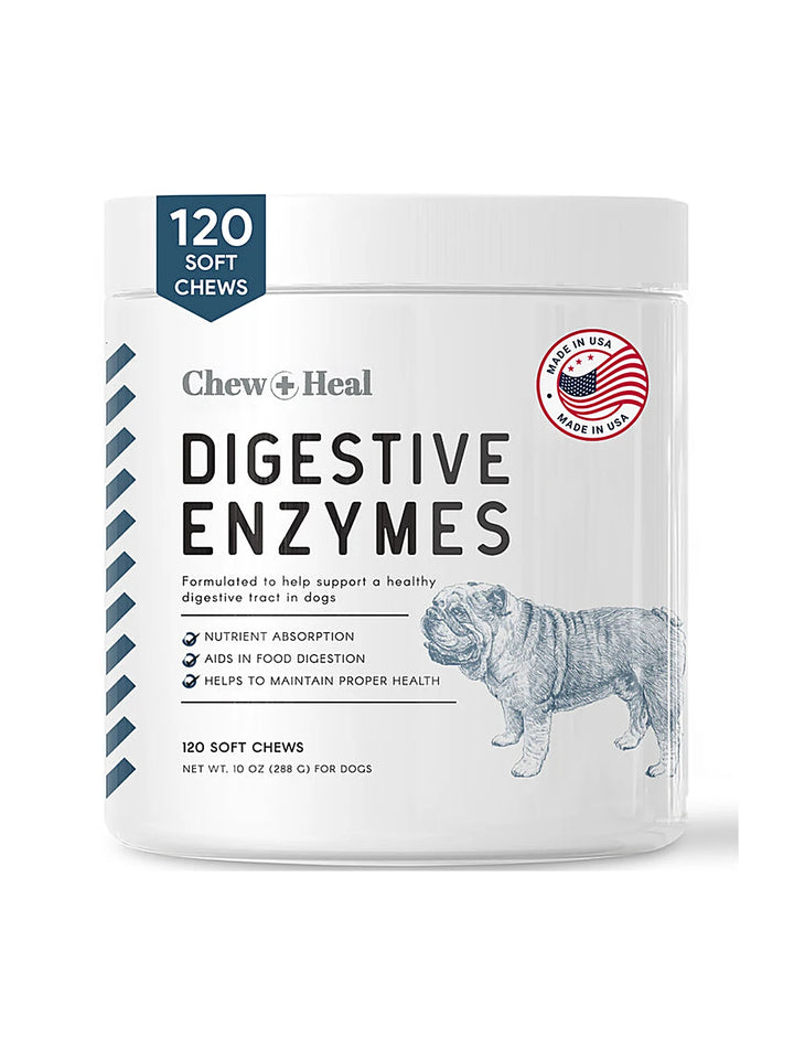 Digestive Enzymes & Probiotics Supplement for Dogs 120soft Chews