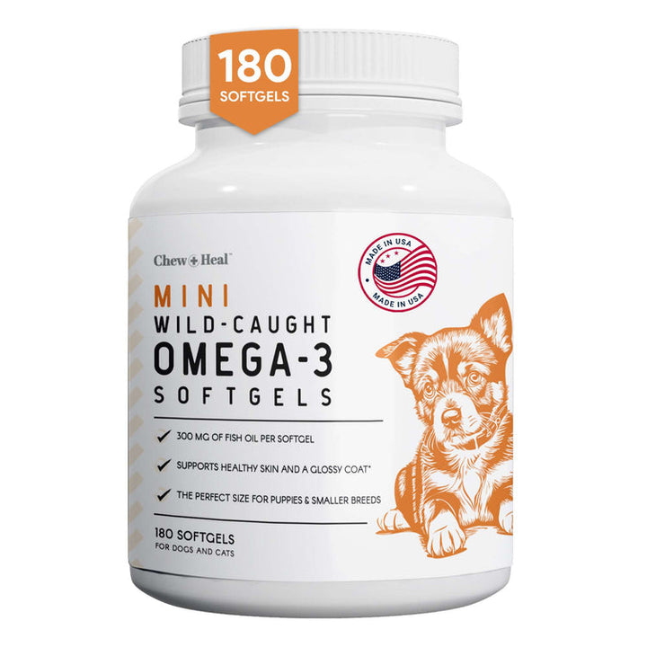 Mini Wild-Caught Omega-3 Soft gels Skin & Coat Supplement for Puppies