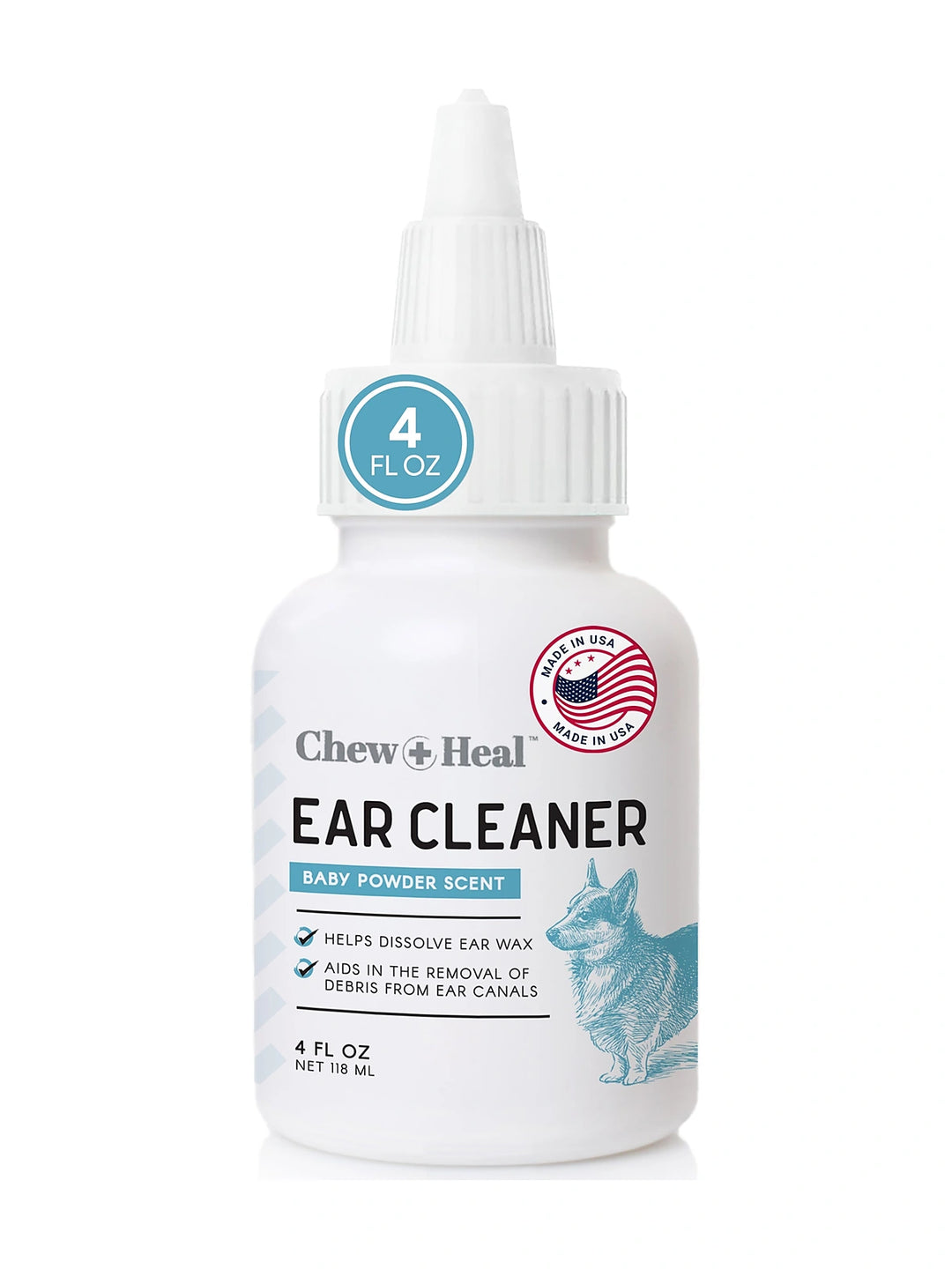 Fresh Scent, Soothing Aloe, Witch Hazel & Tea Tree Oil Dog Ear Cleaner 4oz