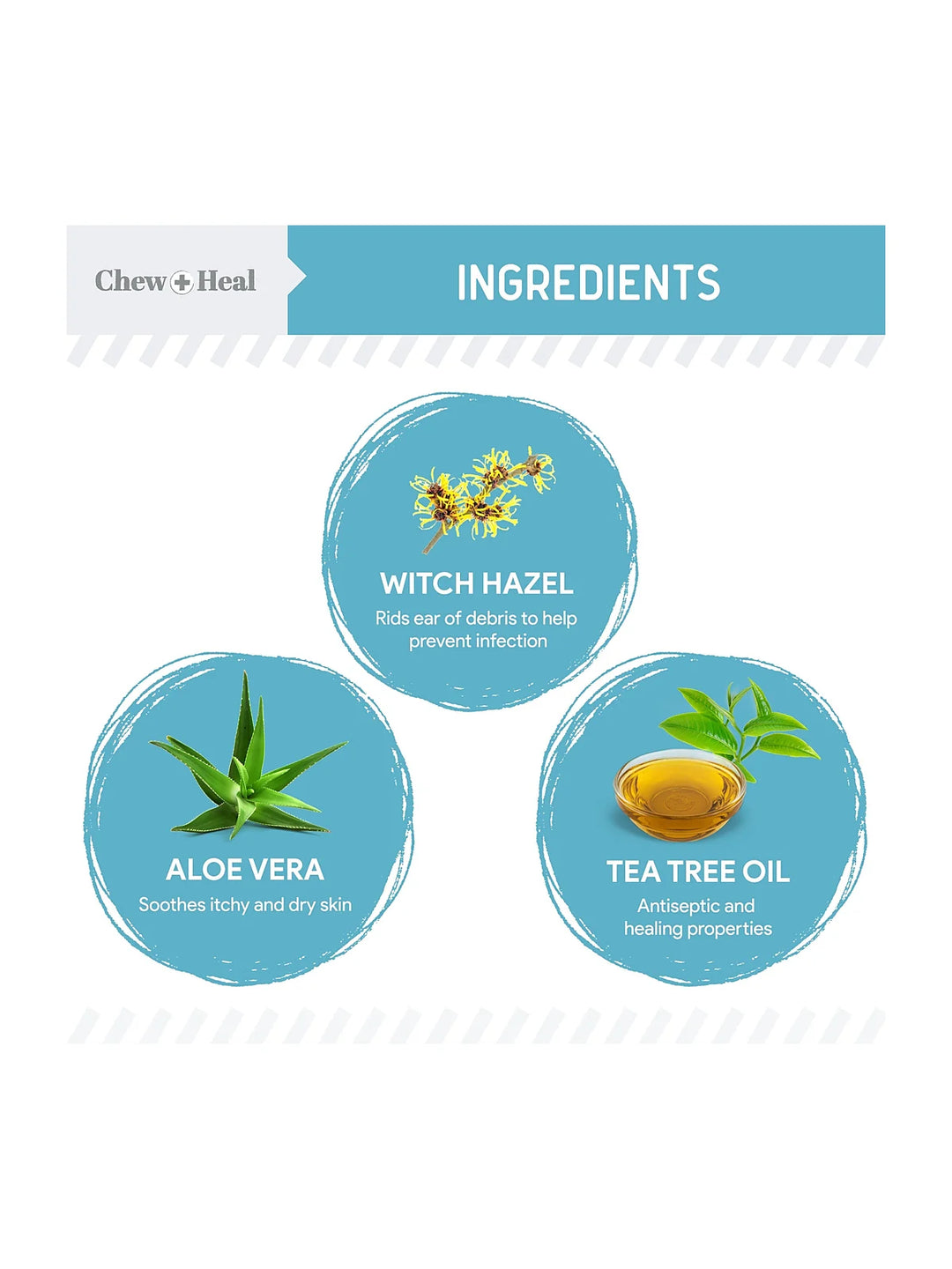 Fresh Scent, Soothing Aloe, Witch Hazel & Tea Tree Oil Dog Ear Cleaner 4oz