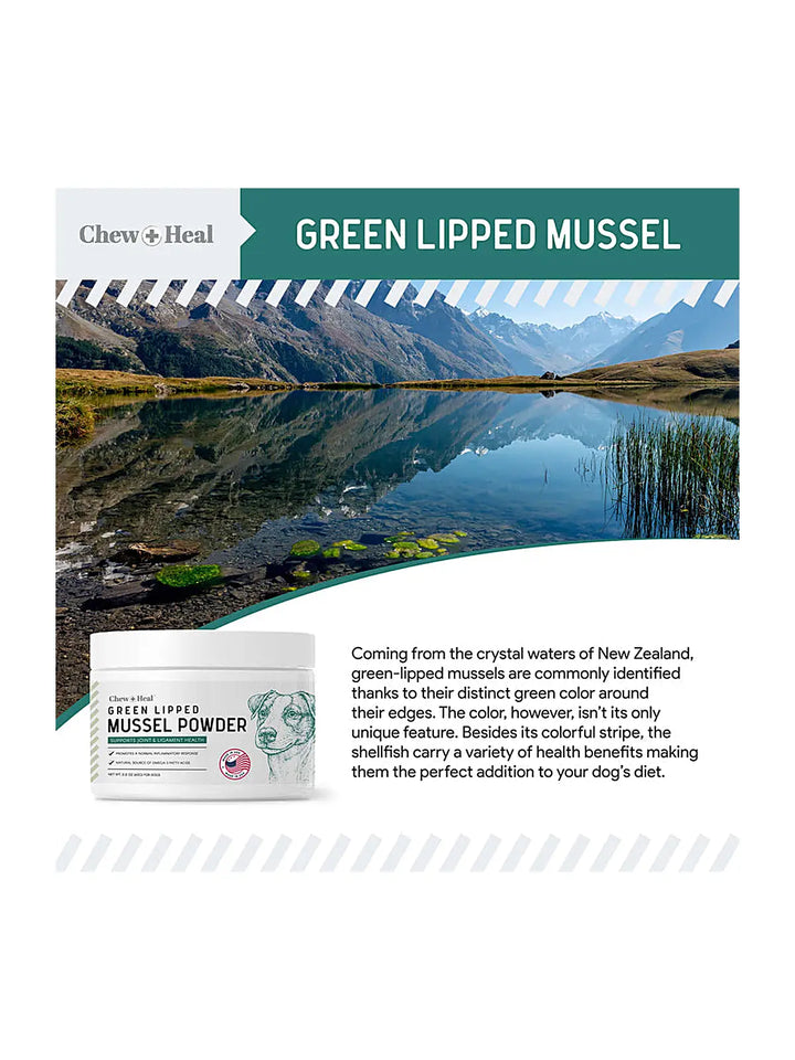 Green Lipped Mussel Powder Joint & Ligament Health Supplement for Dogs & Cats (2.12 oz)