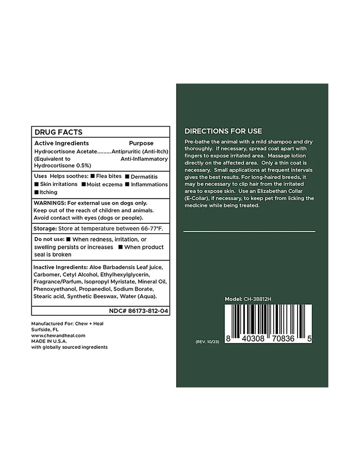 Hydrocortisone Lotion for Dogs 8oz
