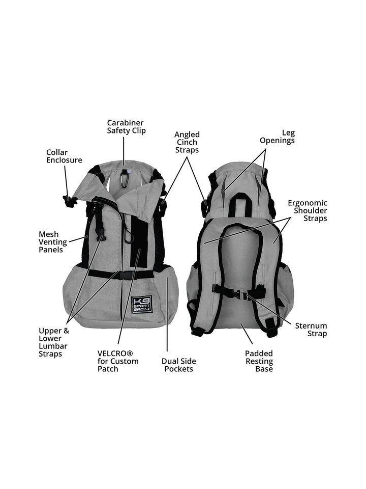 Klearance Air 2, Original Backpack Dog Carrier - Grey