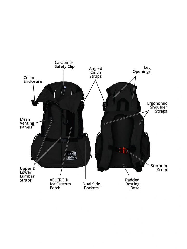 Klearance Air 2, Original Backpack Dog Carrier - Black