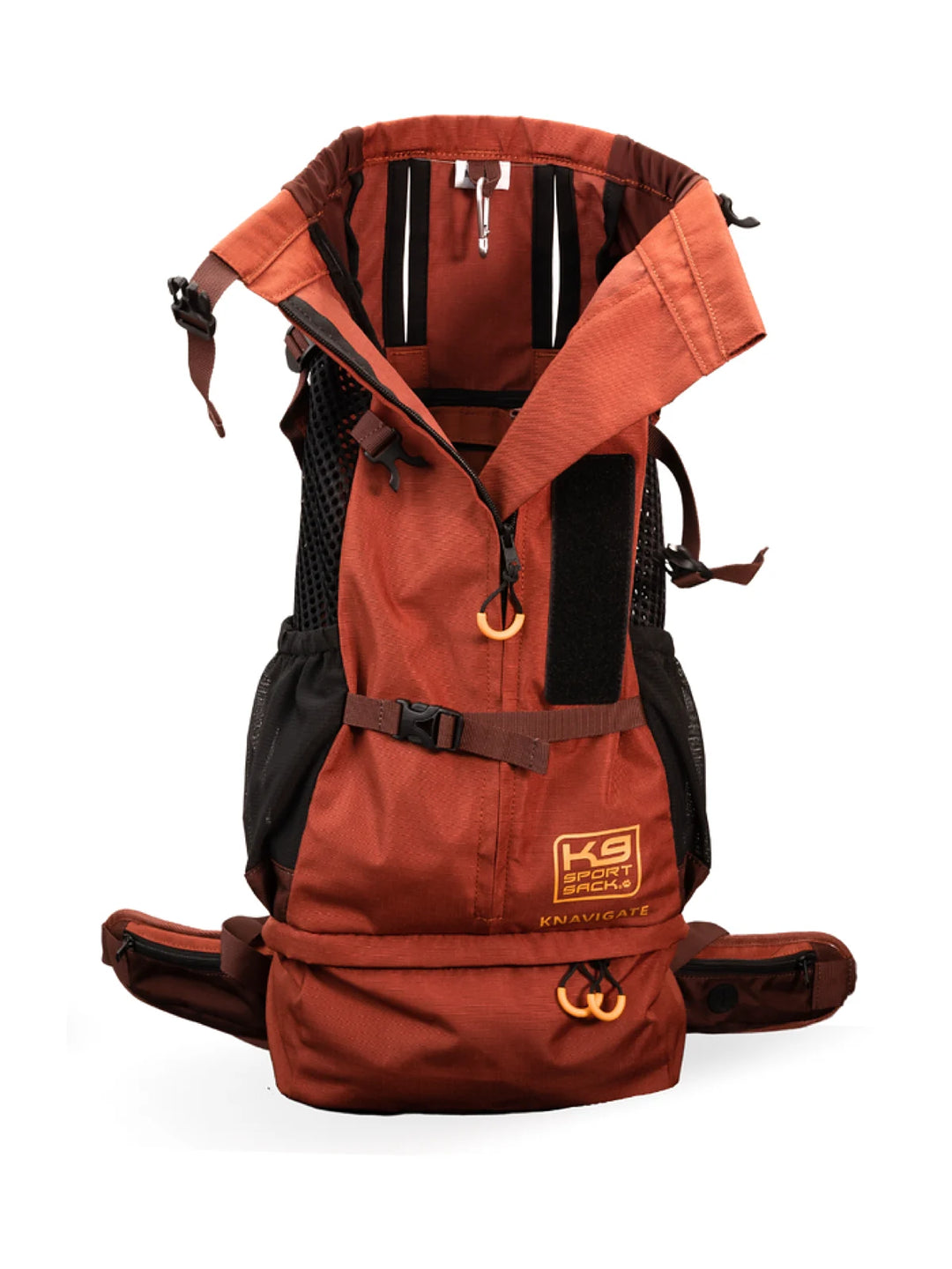 Knavigate- Advanced Dog Carrier with Internal Frame & Hip Belt  -  Red