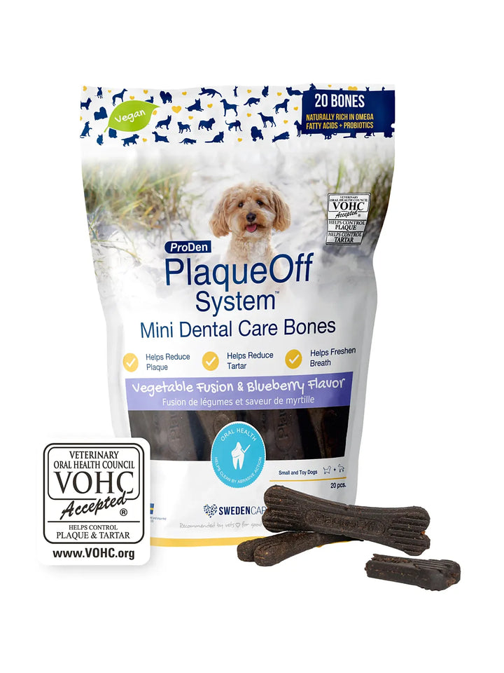 Mini Dental Care Bones - Vegetable Fusion & Blueberry Flavor
