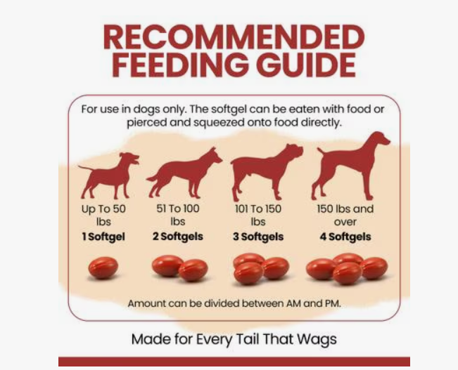 Chew + Heal CoQ10 Heart Support Softgels Supplement for Dogs, 60 count.