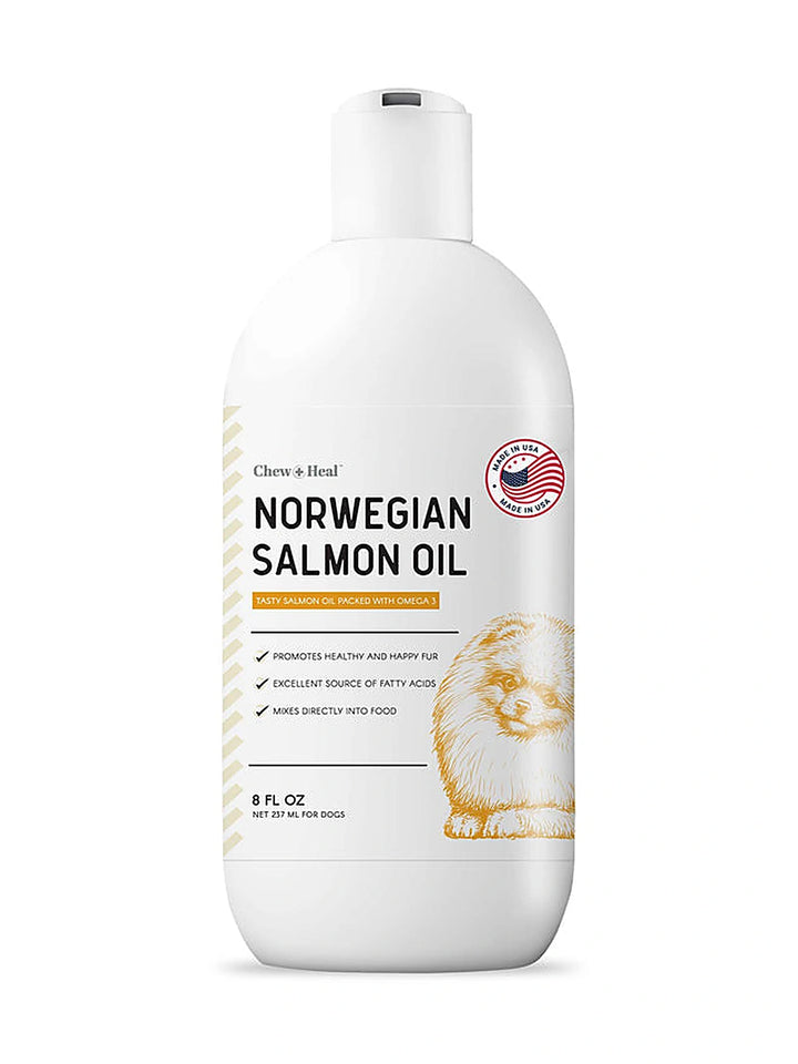 Norwegian Salmon Oil Skin & Coat Supplement for Dogs & Cats(8oz)