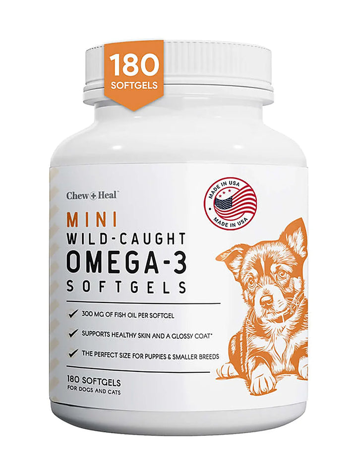Mini Wild-Caught Omega-3 Soft gels Skin & Coat Supplement for Puppies
