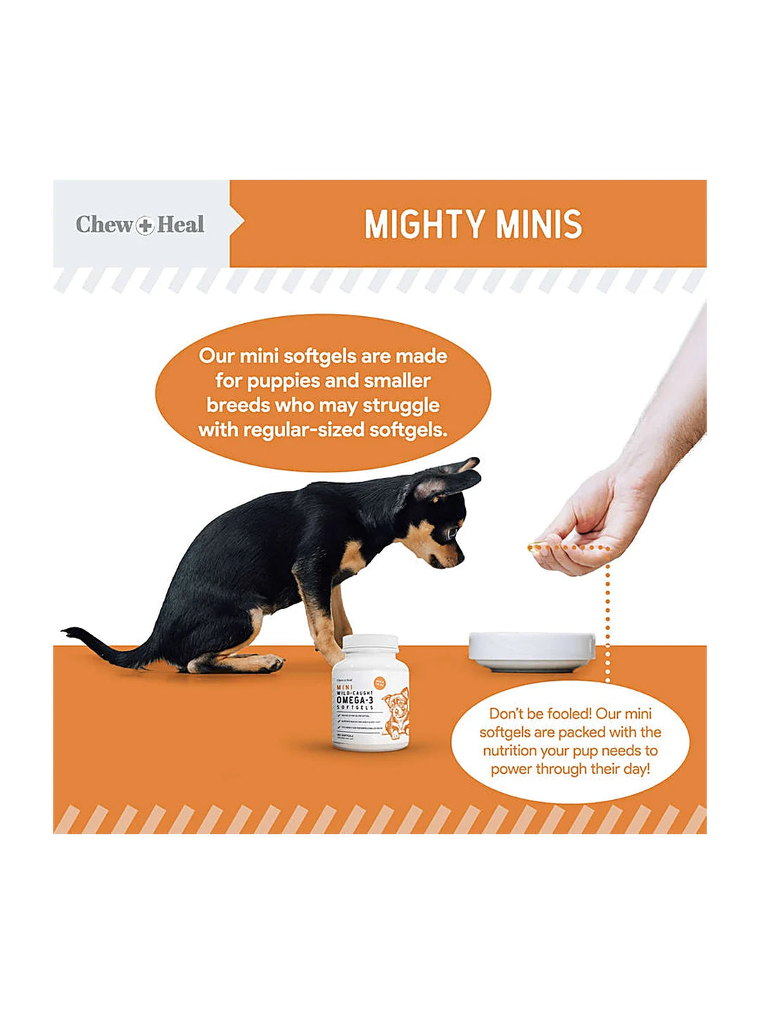 Mini Wild-Caught Omega-3 Soft gels Skin & Coat Supplement for Puppies