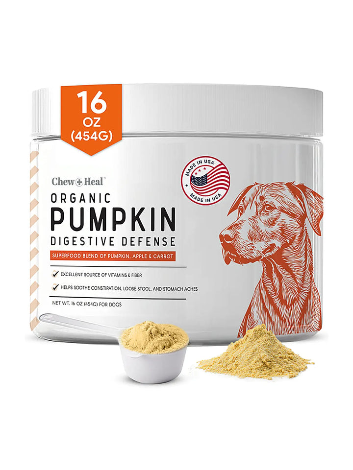 Organic Pumpkin Digestive Defense Superfood Blend Powder Digestive Aid Supplement for Dogs