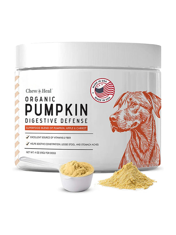 Organic Pumpkin Digestive Defense Superfood Blend Powder Digestive Aid Supplement for Dogs