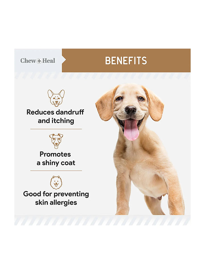 Peanut Butter Omega Skin + Coat Supplement for Dogs