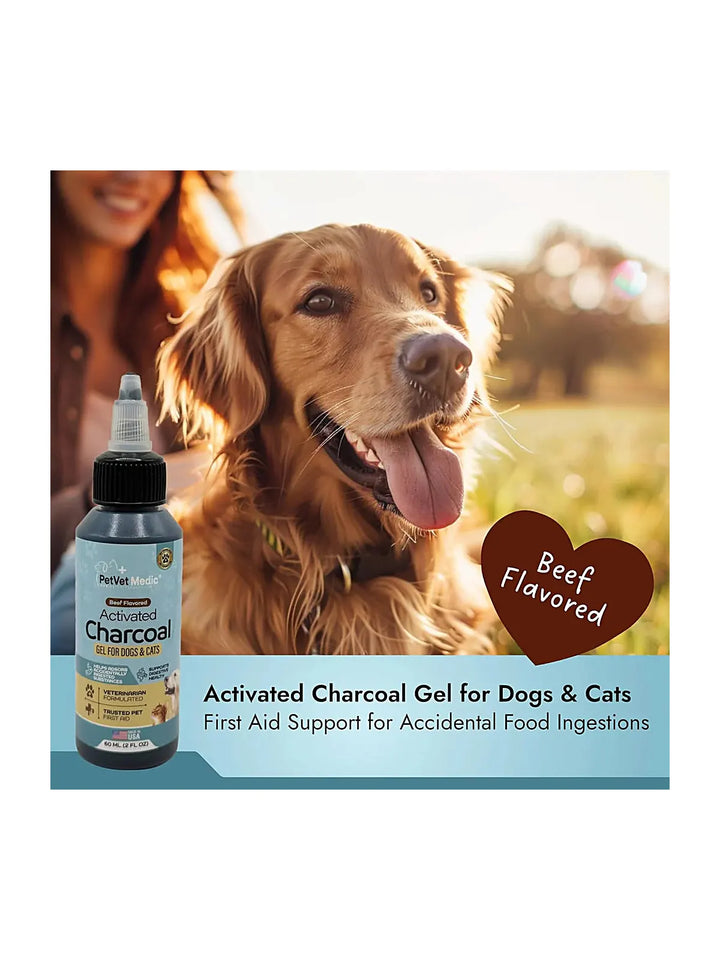 Pet Vet Activated Charcoal Gel for Dogs & Cats (60 mL)