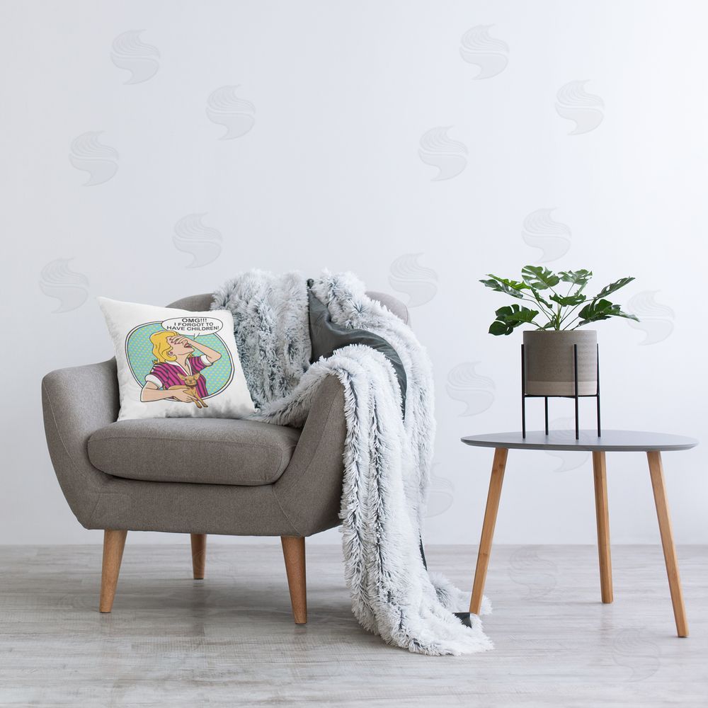 OMG I Forgot the Kids, Feed the Dog Decorative Throw Pillow