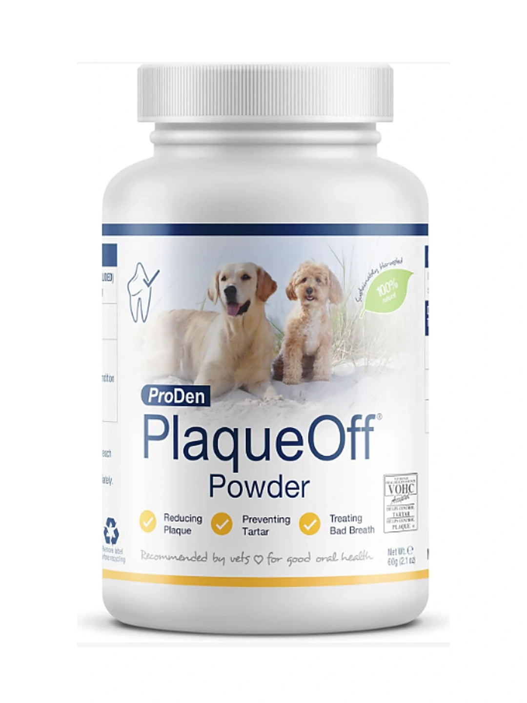 ProDen PlaqueOff Powder for Pets - Cat & Dog Breath Freshener - Plaque & Tartar Remover for Pet Oral Care