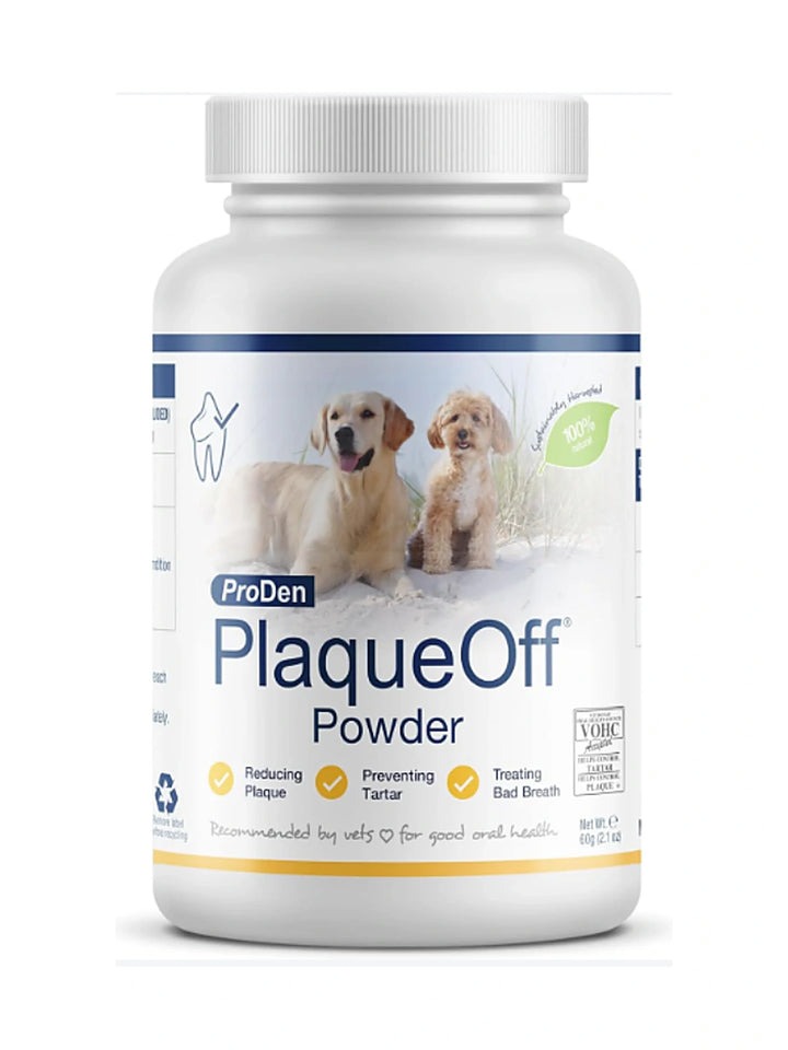 ProDen PlaqueOff Powder for Pets - Cat & Dog Breath Freshener - Plaque & Tartar Remover for Pet Oral Care
