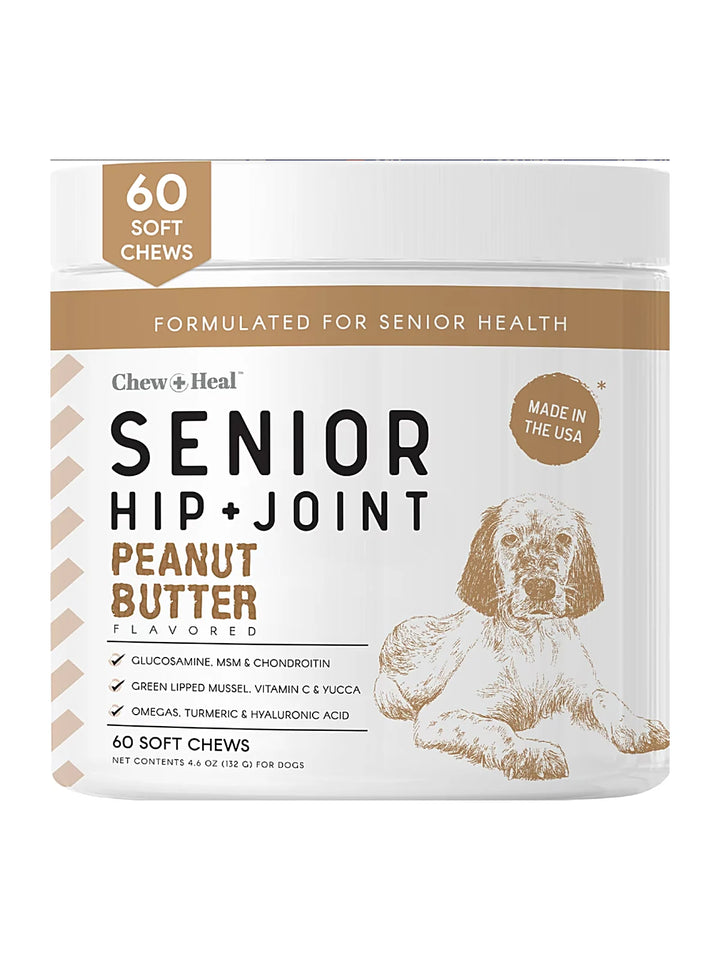 Hip & Joint Mobility Peanut Butter Flavored Soft Chew Senior Dog Supplement