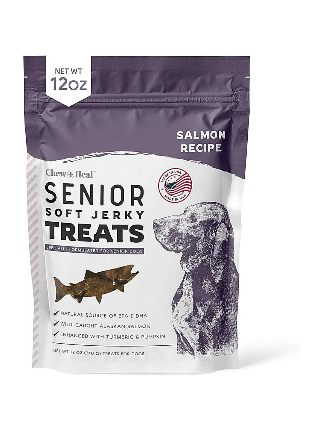 Senior Wild Alaskan Salmon Limited Ingredient Soft Jerky Dog Treats