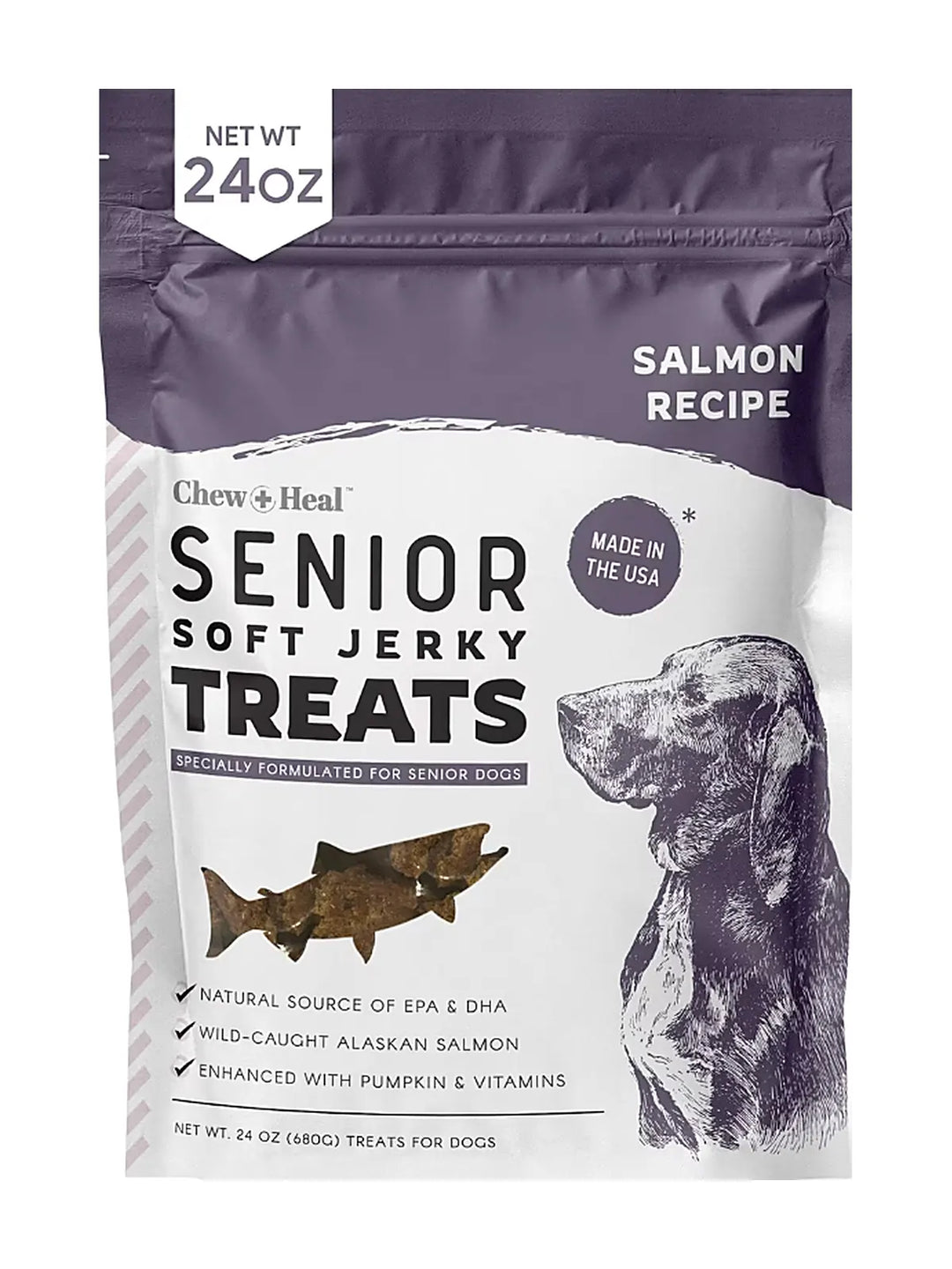 Senior Wild Alaskan Salmon Limited Ingredient Soft Jerky Dog Treats