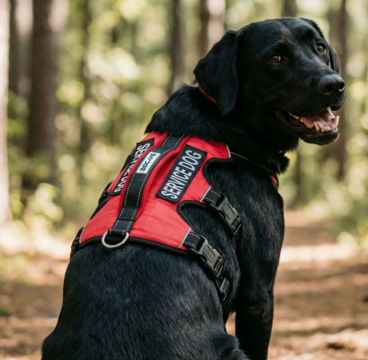 Service Dog Harness with Handle - Adjustable Working Dog Vest