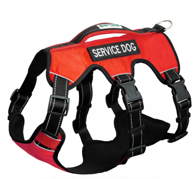 Service Dog Harness with Handle - Adjustable Working Dog Vest