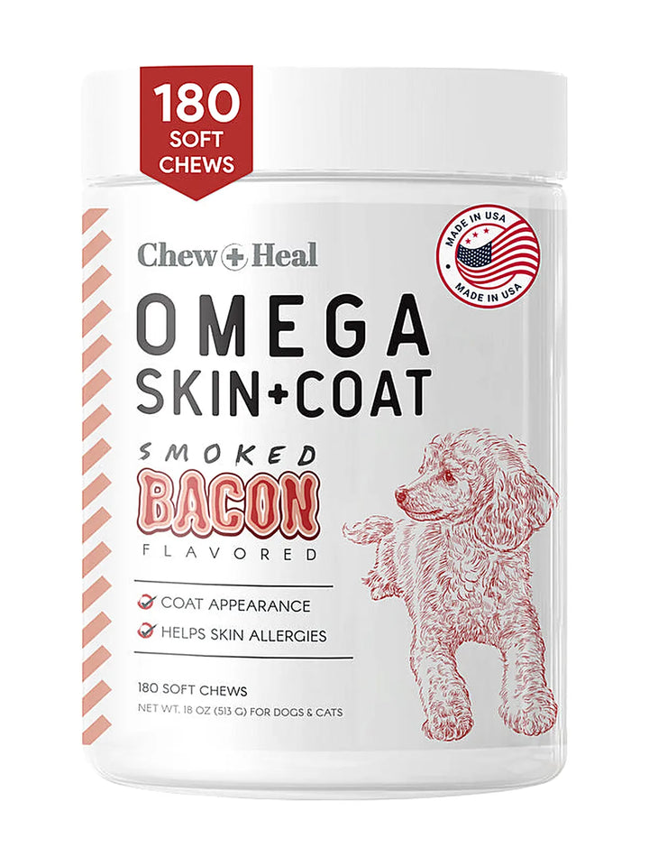 Smoked Bacon Omega Skin + Coat Supplement for Dogs