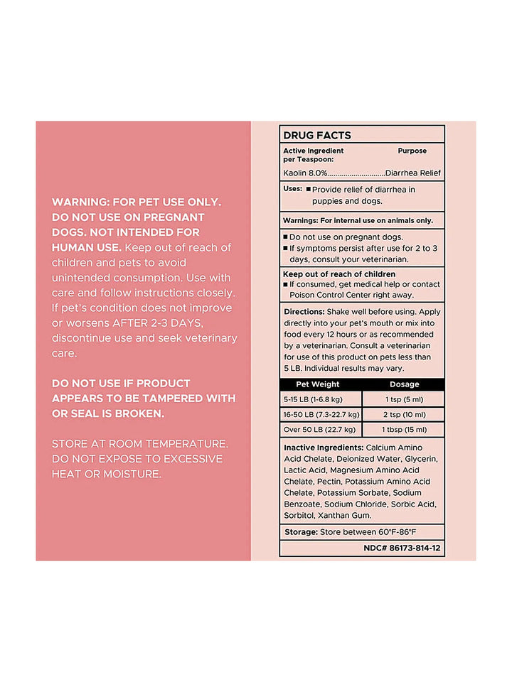 Stop The Diarrhea Liquid Digestive Aid for Dogs 2oz