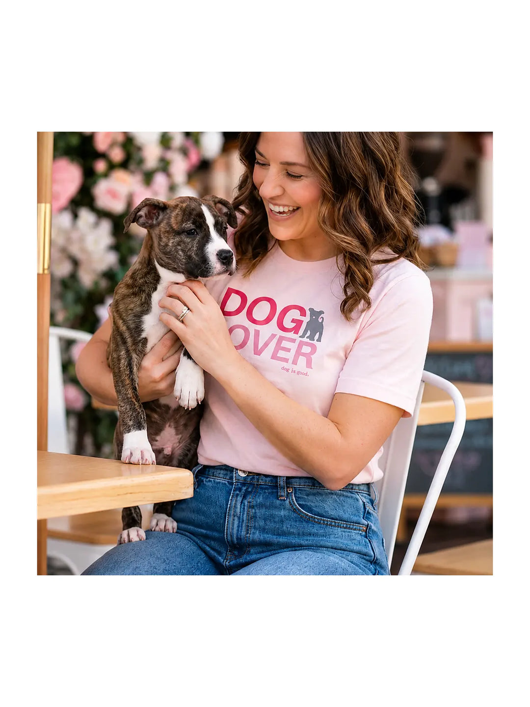 T-shirt: Dog Lover Puppy Heart (Pink)