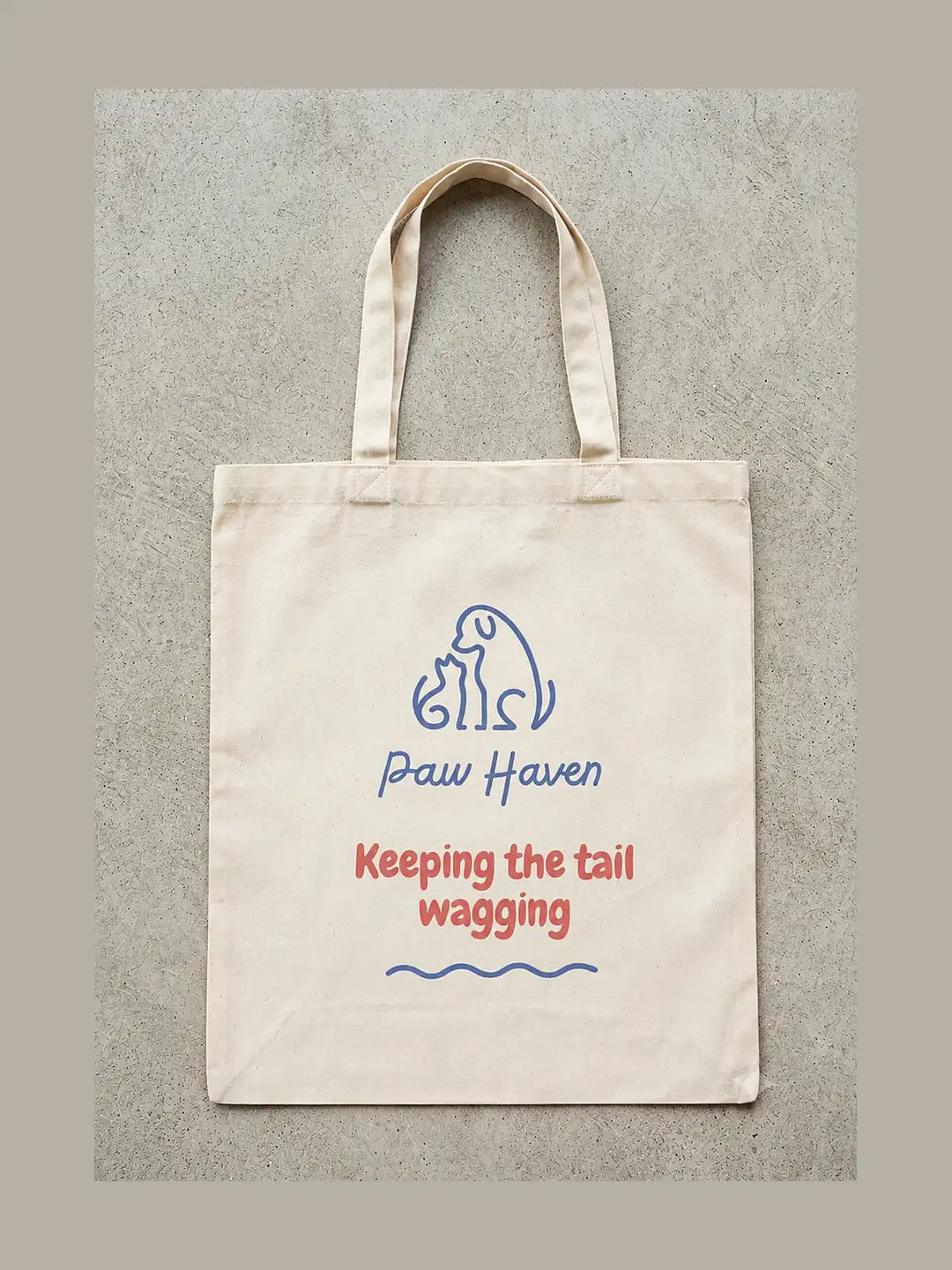 Paw Haven Pet Lover Cotton Tote Bag (40cm x 36cm) – Home Is Where The Paws Are