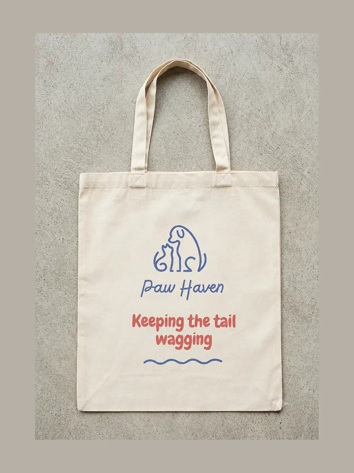 Paw Haven Pet Lover Cotton Tote Bag (40cm x 36cm) – Home Is Where The Paws Are