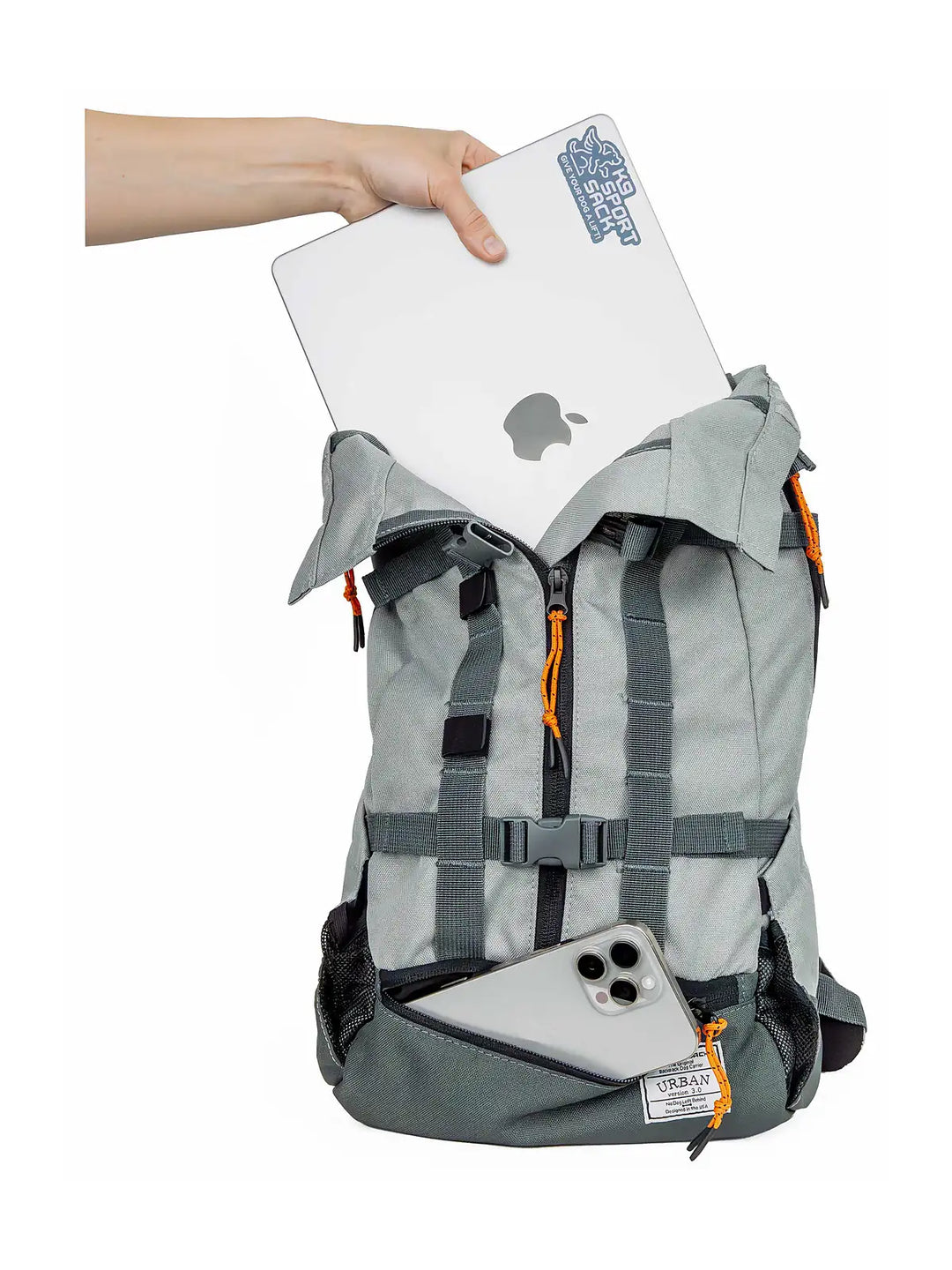 Urban 3, Dual Use Dog Carrier & Traditional Backpack - Grey