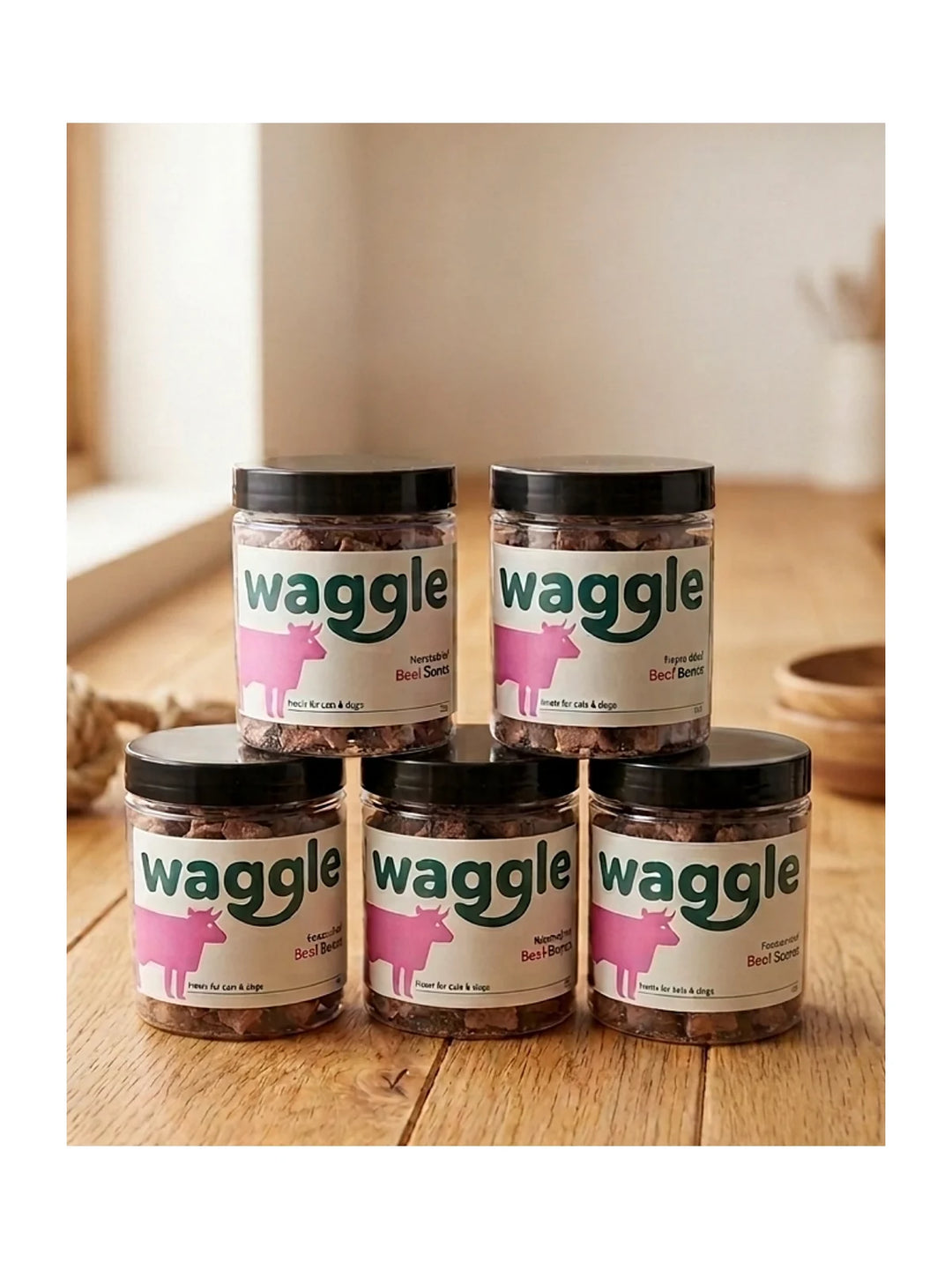Waggle Freeze Dried Beef Bones Treats Cats & Dogs