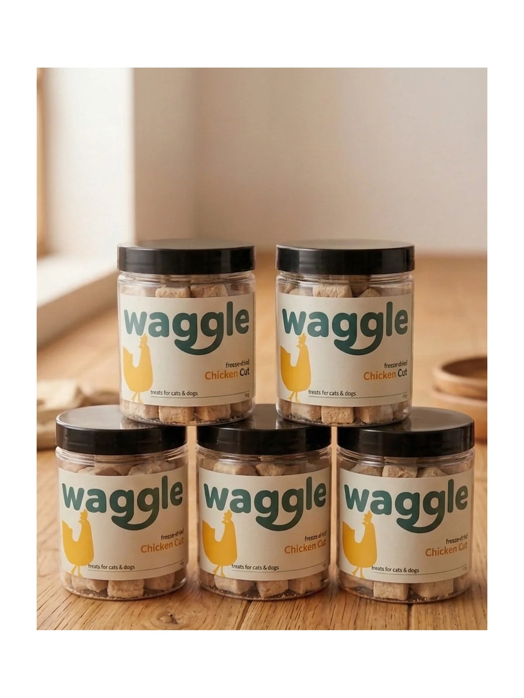 Waggle Freeze Dried Chicken Cubes Treats Cats & Dogs